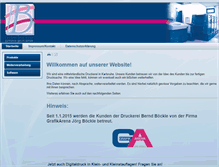 Tablet Screenshot of druckerei-boeckle.de